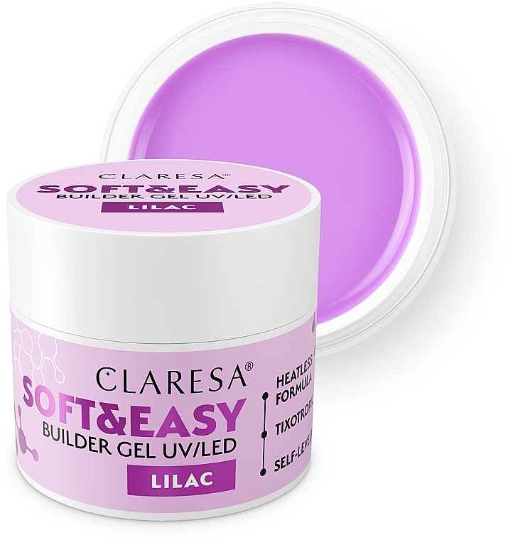 Моделирующий гель для ногтей - Claresa Soft & Easy Builder Gel UV/LED Lilac — фото N2