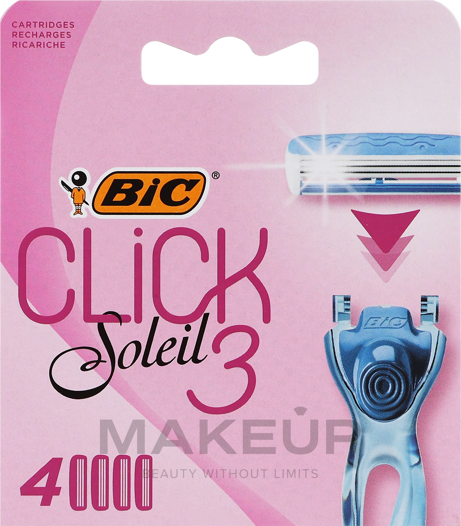 Сменные кассеты для бритья, 4 шт. - Bic Click 3 Soleil — фото 4шт