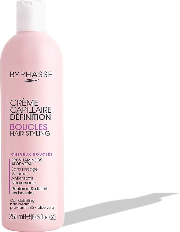 Питательный крем для вьющихся волос с провитамином B5 и алоэ вера - Byphasse Activ Curl Defining Hair Cream Provitamin B5 & Aloe Vera