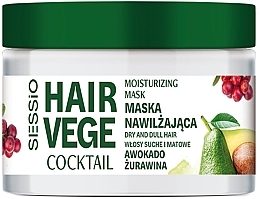 Парфумерія, косметика Зволожувальна маска для волосся "Авокадо та журавлина" - Sessio Hair Vege Cocktail Moisturizing Mask