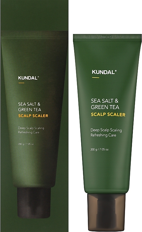 Скраб для кожи голови "Sea Salt & Green Tea" - Kundal Scalp Scaler Herb Mint — фото N2