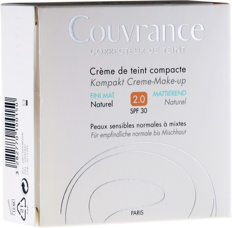 Пудра для обличчя - Avene Couvrance Fini Mat Creme De Teint Compacte — фото N3