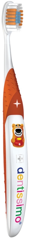 Зубна щітка для дітей від 6 років, помаранчева - Dentissimo Junior — фото N3