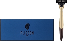 Парфумерія, косметика Безпечна бритва - Plisson Joris M3 Odyssey Shaver Rosewood Gold Finish