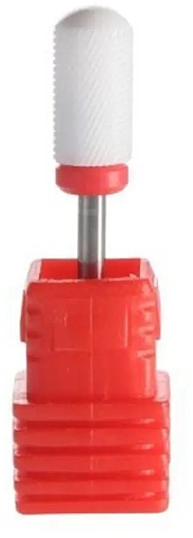 Керамическая фреза, красная - Jafra-Nails Rounded Cylinder — фото N1
