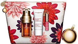 Духи, Парфюмерия, косметика Набор - Clarins Youth Collection Gift Set (serum/30ml + cleanser/30ml + lip/oil/2.8ml + bag)