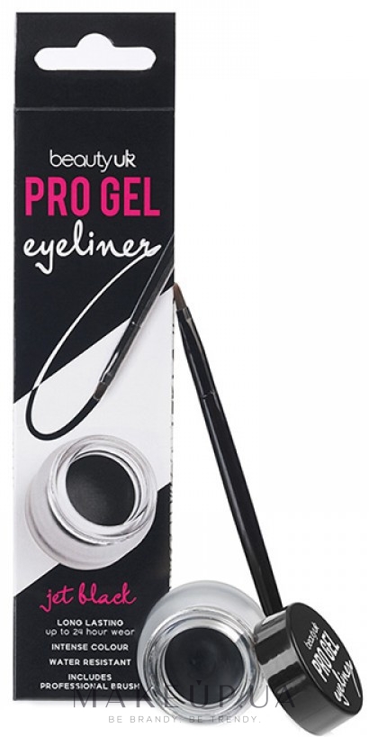 Водостойкая подводка для глаз - Beauty UK Pro Gel Eyeliner — фото 01 - Yet Black