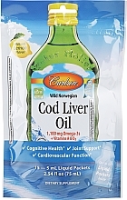 Парфумерія, косметика Олія печінки тріски зі смаком лимона, 1100 мг - Carlson Labs Cod Liver Oil Lemon Liquid Packets