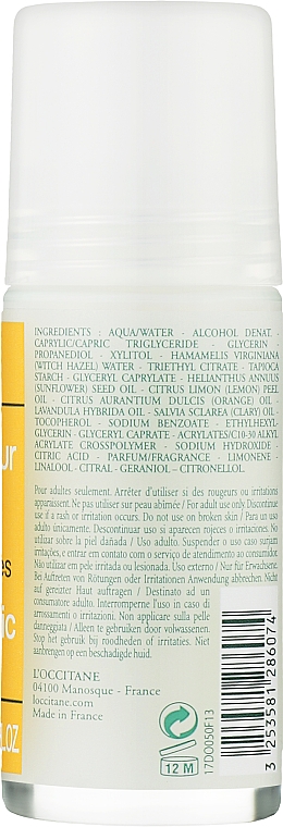 Дезодорант кульковий "Свіжість" - L'Occitane Aromachologie Refreshing Aromatic Deodorant — фото N2