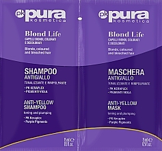 Набор - Pura Kosmetica Blond Life (shampoo/15 ml + mask/15 ml) — фото N1