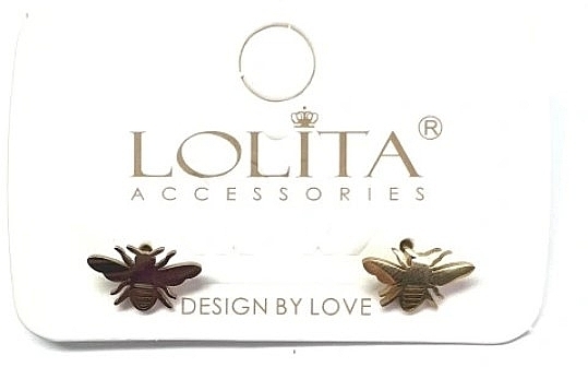 Сережки жіночі, метелики, золотисті - Lolita Accessories — фото N2