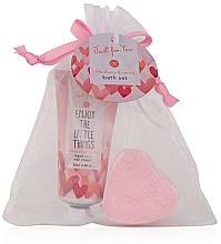 Парфумерія, косметика Набір - Accentra Just for You Strawberry & Vanilla Bath Set (h/cr/25ml + bath/fizzer/30g)