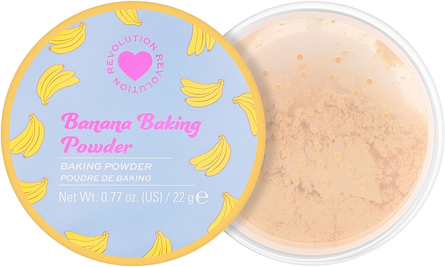 Розсипна пудра для обличчя, бананова - I Heart Revolution Loose Baking Powder Banana