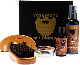 Духи, Парфюмерия, косметика Набор - Yoshimoto Gentleman's Code ST059 (comb + wax/30g + oil/30ml + comb + shm/100ml)