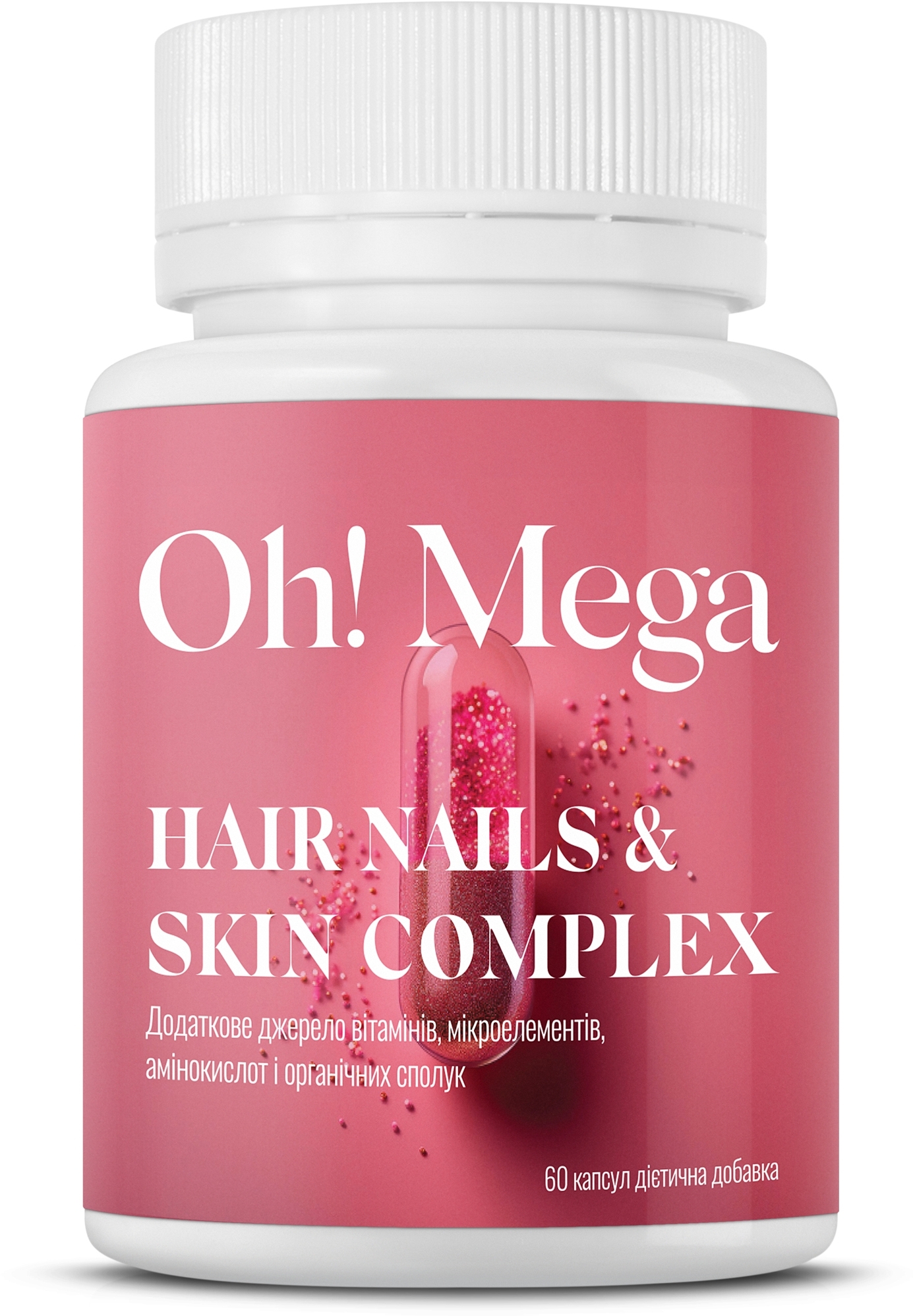 Дієтична добавка “Комплекс для шкіри, волосся, нігтів” - Oh! Mega Hair Nails & Skin Complex — фото 60шт