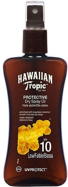 Сухое масло для загара - Hawaiian Tropic Protective Dry Spray Sun Oil SPF 10 — фото N1