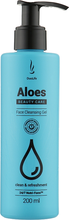 Очищувальний гель для вмивання - DuoLife Beauty Care Aloes Face Cleansing Gel — фото N1