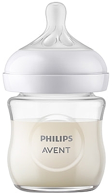 Бутылочка для кормления стеклянная "Природный поток", 120 мл, 0м+ - Philips Avent Natural — фото N1
