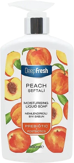 Рідке мило для рук "Персик" - Aksan Deep Fresh Prebiotics Moisturising Liquid Soap Peach — фото N1