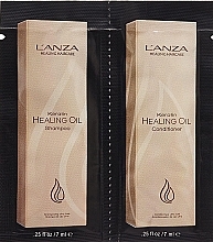 Набор - L'anza Keratin Healing Oil Lustrous (sh/7ml + cond/7ml) — фото N1