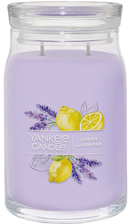 Ароматична свічка у банці "Лимон і лаванда" - Yankee Candle Lemon Lavender — фото N2
