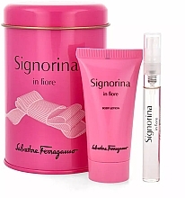 Духи, Парфюмерия, косметика Salvatore Ferragamo Signorina In Fiore - Набор (edt/5ml + b/lot/30ml)