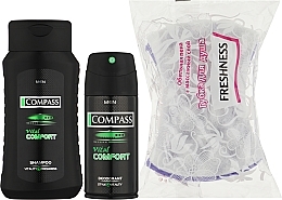 Набор мужской "Vital comfort" - Compass (sh/250ml + deod/150ml + sh/sp/1pc + bag) — фото N2