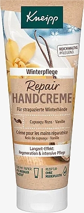 Крем для рук восстанавливающий - Kneipp Hand Cream Repair Winter Care Cupuaco & vanilla — фото N1