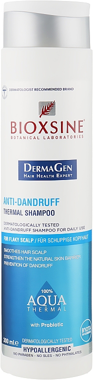 Термальный шампунь против перхоти - Biota Bioxsine DermaGen Aqua Thermal Anti-Dandruff Thermal Shampoo — фото N2