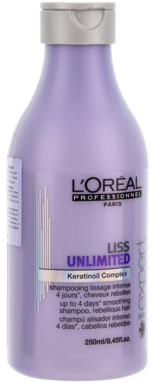 Розгладжуючий шампунь для сухого і неслухняного волосся - L'oreal Professionnel Liss Unlimited Shampoo — фото N3