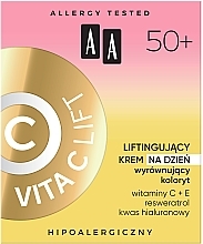 Денний ліфтрин-крем для обличчя 50+ - AA Vita C Lift Lifting Day Cream — фото N3