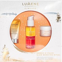 Духи, Парфюмерия, косметика Набор - Lumene Valo Glow Boosting Ritual (face/balm/15ml + coctail/30ml + cr/15ml)