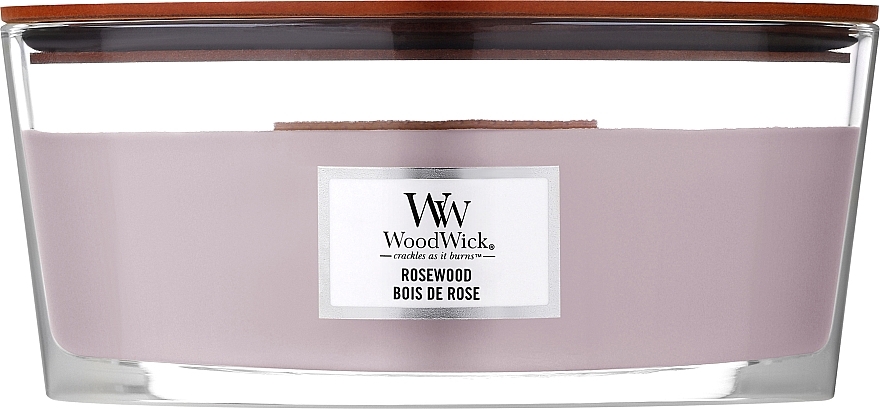 Ароматична свічка в склянці - WoodWick Hearthwick Flame Ellipse Candle Rosewood — фото N1