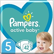 Підгузки Pampers Active Baby Junior 5 (11-16 кг), 42 шт. - Pampers — фото N1