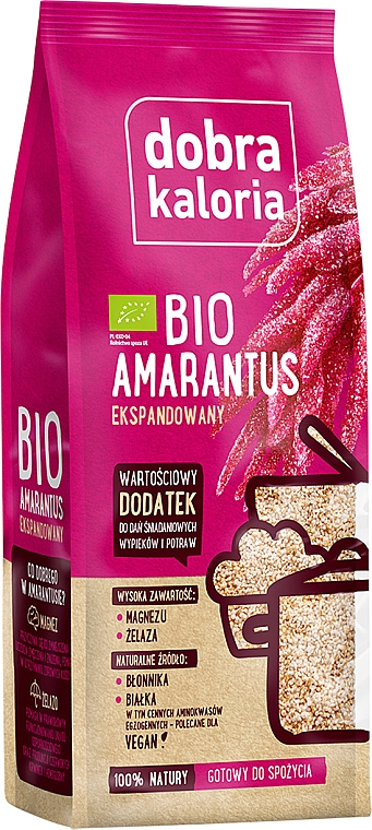 Сухой завтрак "Амарантовая крупа" - Dobra Kaloria Expanded Amaranth Bio — фото N1