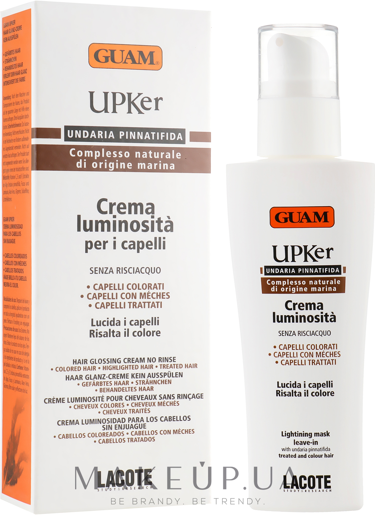 Крем для окрашенных и мелированных волос "Многовитаминный" - Guam UPKer Glossing Cream Shine Enhancing — фото 150ml