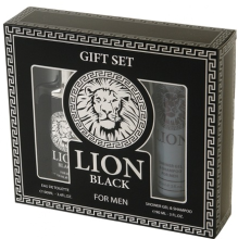 Парфумерія, косметика Univers Parfum Lion Black - Набір (edt/100ml + sh/gel/shm/90ml)