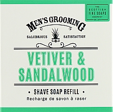 Мыло для бритья "Ветивер и сандал" - Scottish Fine Soaps Vetiver & Sandalwood Shaving Soap Refill — фото N1
