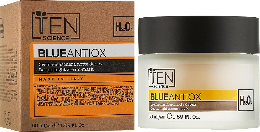 Антиоксидантний нічний крем-маска - Ten Science Blue Antiox Night Cream — фото N2