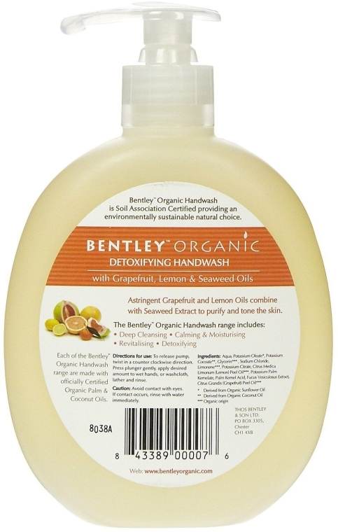 Жидкое мыло для рук "Детокс" - Bentley Organic Body Care Detoxifying Handwash — фото N2
