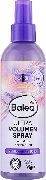 Спрей для увеличения объема и предотвращения спутывания тонких и слабых волос - Balea Ultra Volume Spray — фото N1