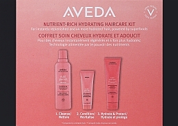 Набір для живлення волосся - Aveda Nutriplenish Set (shm/250ml + cond/50ml + treat/150ml) — фото N1