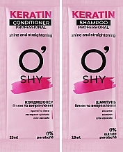 Набір "Блиск і випрямлення волосся" - O'Shy Keratin Professional (shmp/15ml + cond/15ml) — фото N2