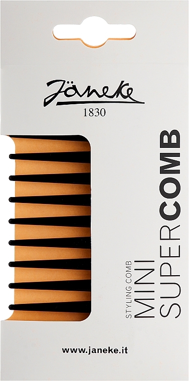 Гребінець для волосся, чорний - Janeke Mini Supercomb — фото N2