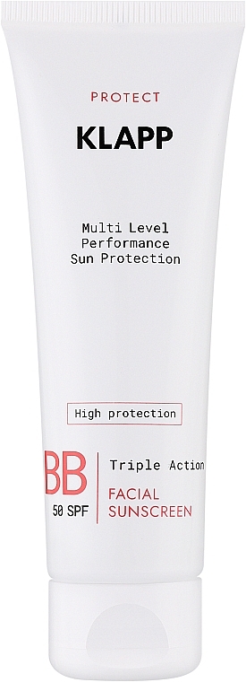 Сонцезахисний BB-крем - Klapp Multi Level Performance Sun Protection BB Cream SPF50 — фото N1