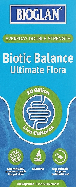 Пробиотик для пищеварения - Bioglan Biotic Balance Ultimate Flora 20 Billion — фото N1