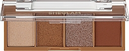 Палетка тіней для повік - Sheglam Essential Square Eyeshadow Quad — фото N1