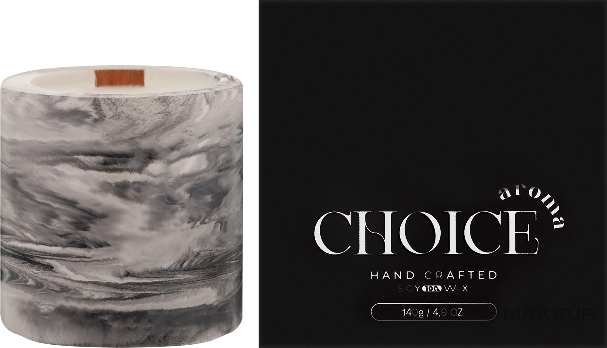 Парфумована свічка "Fireside", мармур - Choice Aroma Candle — фото 140g