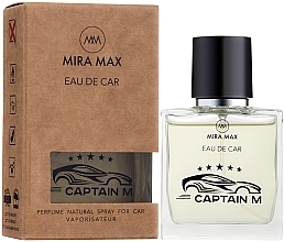 Ароматизатор для авто - Mira Max Eau De Car Captain M Perfume Natural Spray For Car Vaporisateur — фото N2