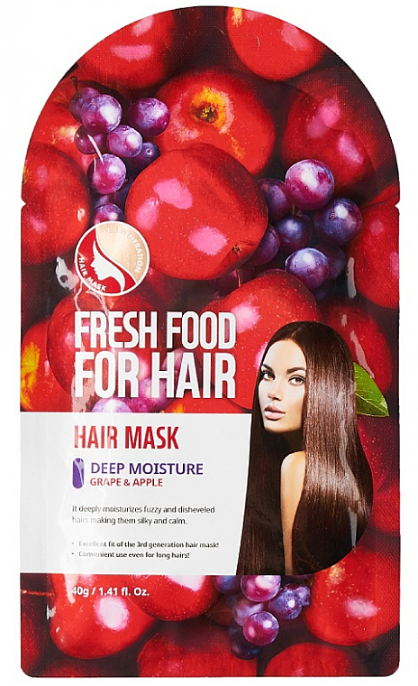 Маска "Яблоко и виноград" для увлажнения волос - Superfood For Skin Fresh Food For Hair — фото N1